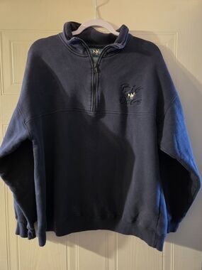 Big Dogs Navy Quarter-Zip Pullover Sweatshirt